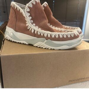 Mou Tan and Cream Ankle Boots Size 39